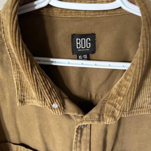 Men's BDG Brown Shacket w/Corduroy Collar - Size Extra Large - Picture 3 of 3